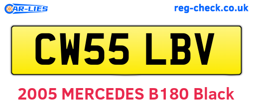 CW55LBV are the vehicle registration plates.