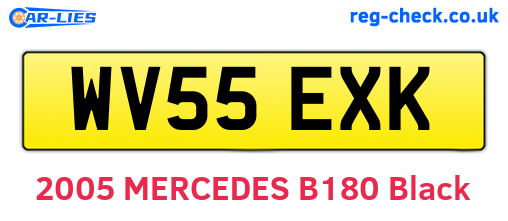 WV55EXK are the vehicle registration plates.
