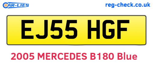 EJ55HGF are the vehicle registration plates.