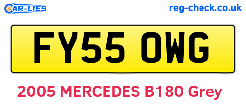 FY55OWG are the vehicle registration plates.