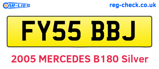 FY55BBJ are the vehicle registration plates.