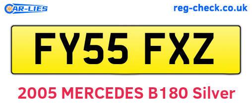 FY55FXZ are the vehicle registration plates.