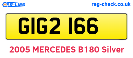 GIG2166 are the vehicle registration plates.