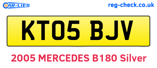 KT05BJV are the vehicle registration plates.