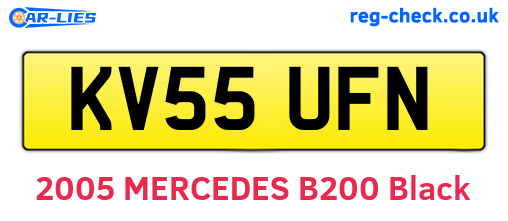 KV55UFN are the vehicle registration plates.
