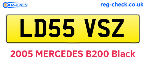 LD55VSZ are the vehicle registration plates.