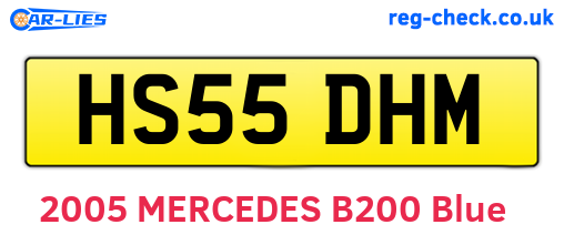 HS55DHM are the vehicle registration plates.