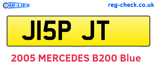 J15PJT are the vehicle registration plates.