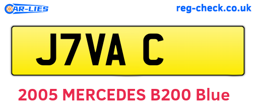 J7VAC are the vehicle registration plates.