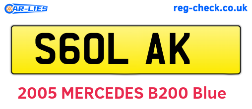 S60LAK are the vehicle registration plates.