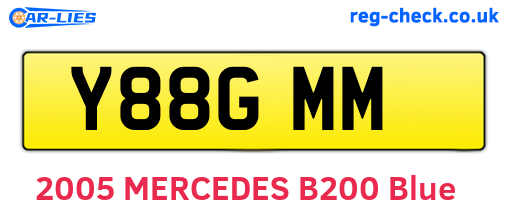 Y88GMM are the vehicle registration plates.