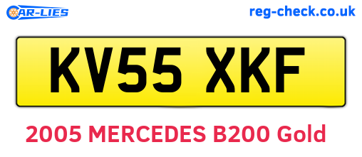 KV55XKF are the vehicle registration plates.