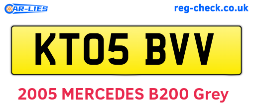 KT05BVV are the vehicle registration plates.