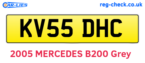 KV55DHC are the vehicle registration plates.