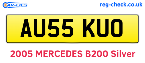AU55KUO are the vehicle registration plates.