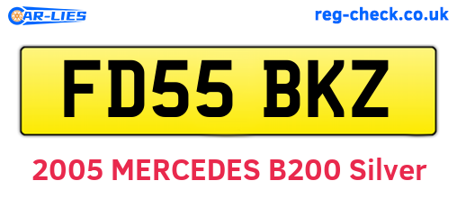 FD55BKZ are the vehicle registration plates.