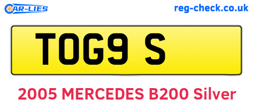 TOG9S are the vehicle registration plates.