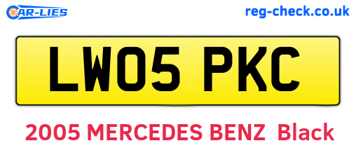LW05PKC are the vehicle registration plates.