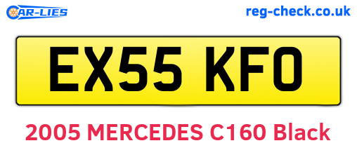 EX55KFO are the vehicle registration plates.