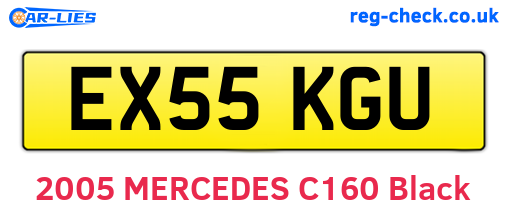 EX55KGU are the vehicle registration plates.
