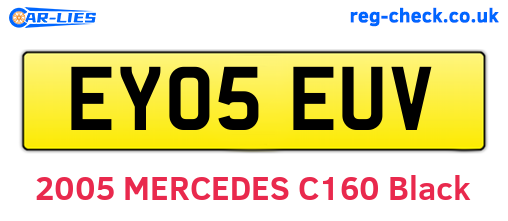 EY05EUV are the vehicle registration plates.