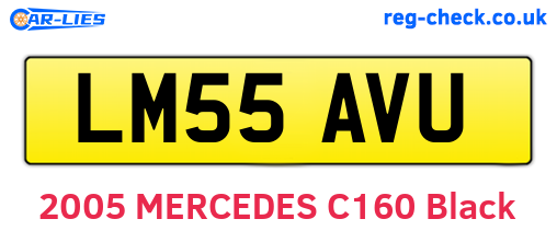 LM55AVU are the vehicle registration plates.