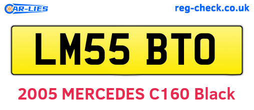 LM55BTO are the vehicle registration plates.