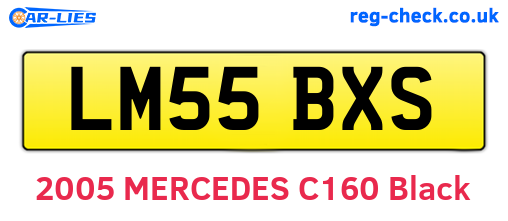 LM55BXS are the vehicle registration plates.