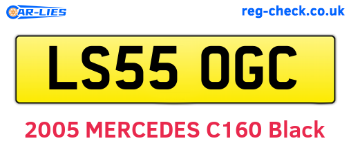 LS55OGC are the vehicle registration plates.