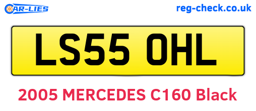 LS55OHL are the vehicle registration plates.