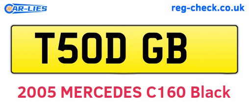 T50DGB are the vehicle registration plates.