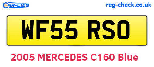WF55RSO are the vehicle registration plates.