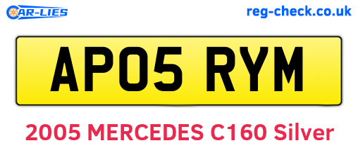 AP05RYM are the vehicle registration plates.