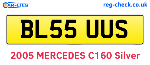 BL55UUS are the vehicle registration plates.