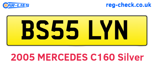BS55LYN are the vehicle registration plates.