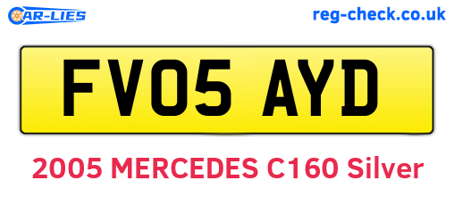 FV05AYD are the vehicle registration plates.