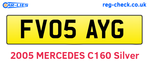 FV05AYG are the vehicle registration plates.