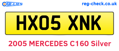 HX05XNK are the vehicle registration plates.