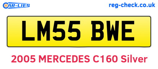 LM55BWE are the vehicle registration plates.