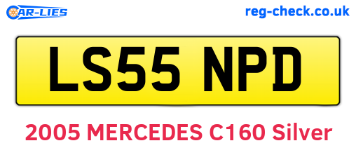 LS55NPD are the vehicle registration plates.