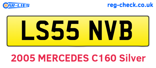 LS55NVB are the vehicle registration plates.