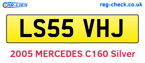 LS55VHJ are the vehicle registration plates.
