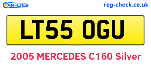 LT55OGU are the vehicle registration plates.