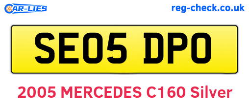 SE05DPO are the vehicle registration plates.