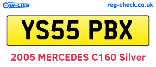 YS55PBX are the vehicle registration plates.