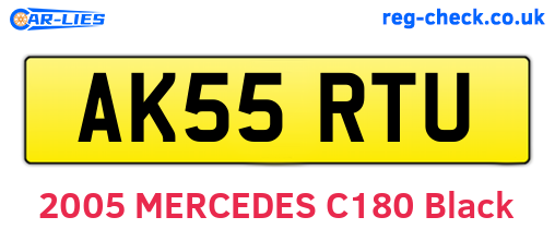 AK55RTU are the vehicle registration plates.