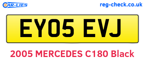EY05EVJ are the vehicle registration plates.