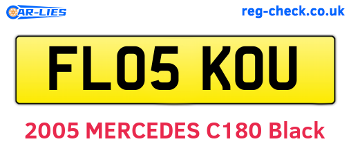 FL05KOU are the vehicle registration plates.
