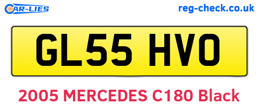 GL55HVO are the vehicle registration plates.