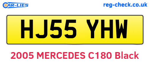 HJ55YHW are the vehicle registration plates.